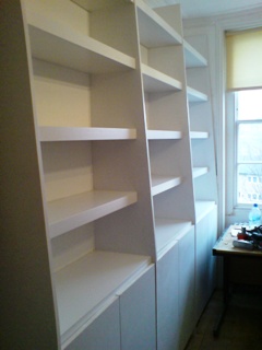 home office cabinets and 

shelving installations
